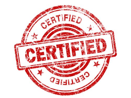 Certified stamp